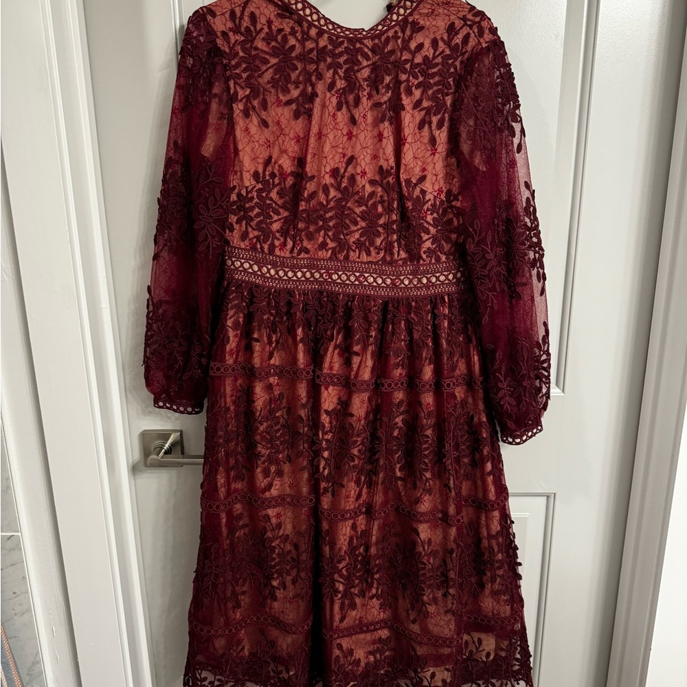 Burgundy Ivy city Co Dress